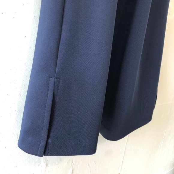 Gretchen Scott Navy Blue High Neck Halter Tank Built in Bra Sleeveless Shirt Top - Picture 6 of 7